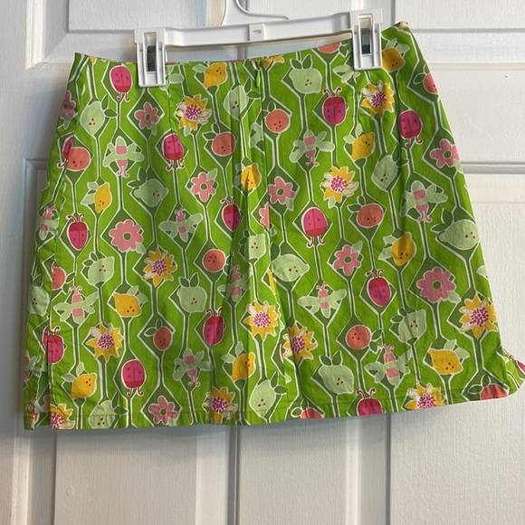 Vintage Lilly Pulitzer Women's Green Floral Print Skort, Size 4 - Picture 2 of 5